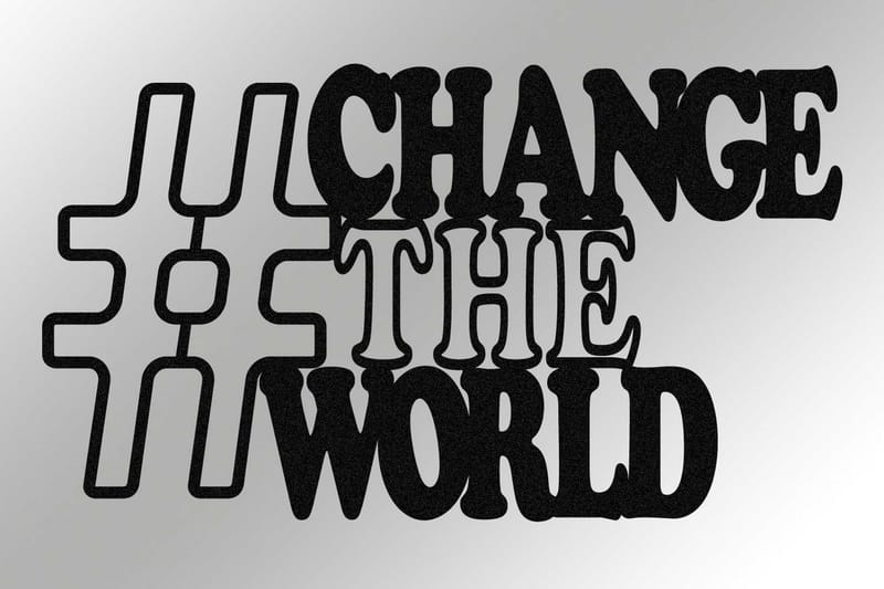 Change Väggdekor - Svart - Inredning - Väggdekor - Skylt - Plåtskyltar