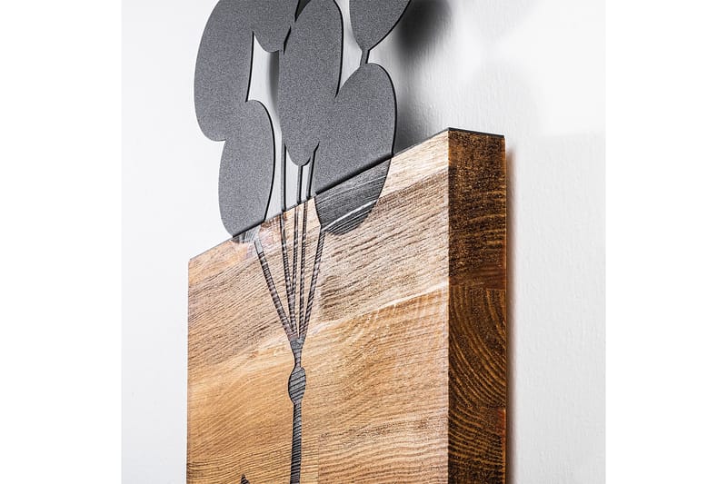 Child And Balloons Väggdekor - Svart - Inredning - Väggdekor - Skylt - Plåtskyltar