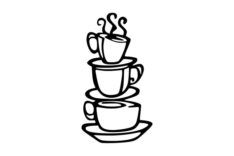 Coffee Väggdekor - Svart - Inredning - Väggdekor - Skylt - Plåtskyltar
