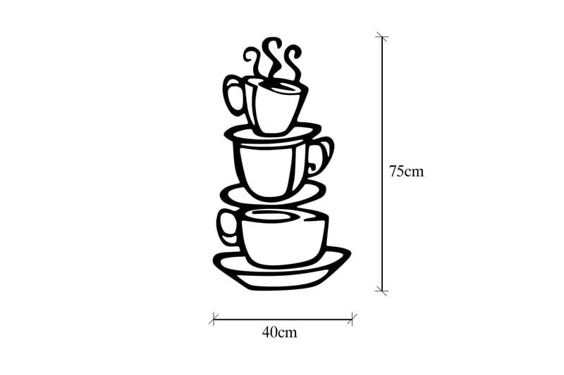 Coffee Väggdekor - Svart - Inredning - Väggdekor - Skylt - Plåtskyltar