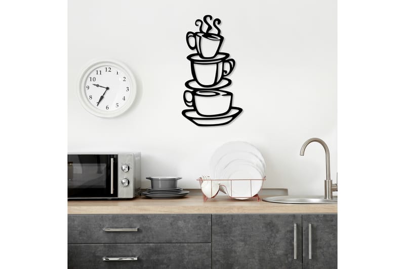 Coffee Väggdekor - Svart - Inredning - Väggdekor - Skylt - Plåtskyltar