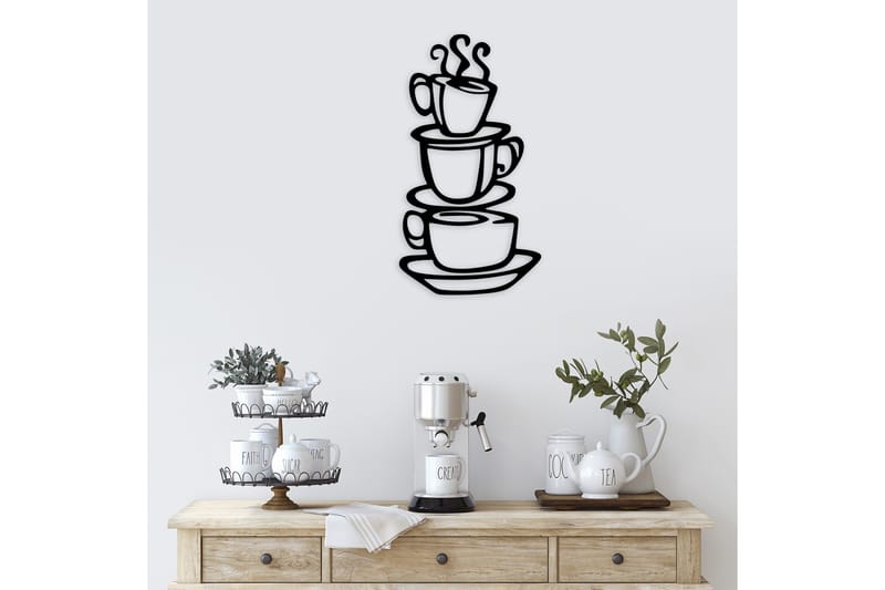 Coffee Väggdekor - Svart - Inredning - Väggdekor - Skylt - Plåtskyltar