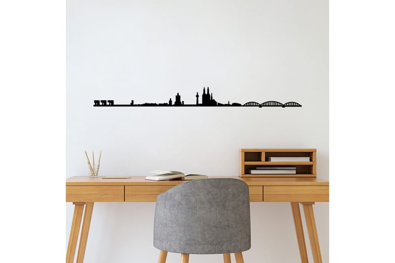 Cologne Skyline Väggdekor - Svart - Inredning - Väggdekor - Skylt - Plåtskyltar