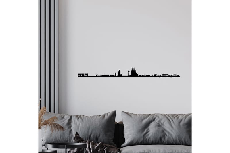 Cologne Skyline Väggdekor - Svart - Inredning - Väggdekor - Skylt - Plåtskyltar