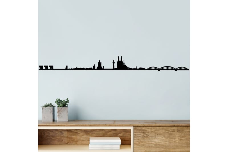 Cologne Skyline Väggdekor - Svart - Inredning - Väggdekor - Skylt - Plåtskyltar