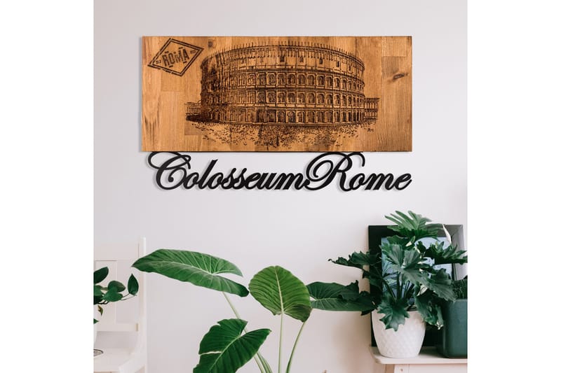 Colosseum Väggdekor - Svart/Valnöt - Inredning - Väggdekor - Skylt - Plåtskyltar
