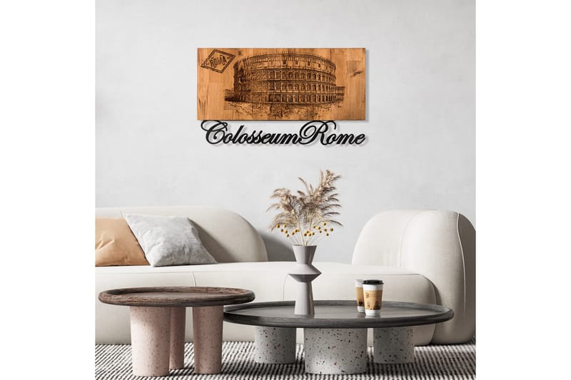 Colosseum Väggdekor - Svart/Valnöt - Inredning - Väggdekor - Skylt - Plåtskyltar