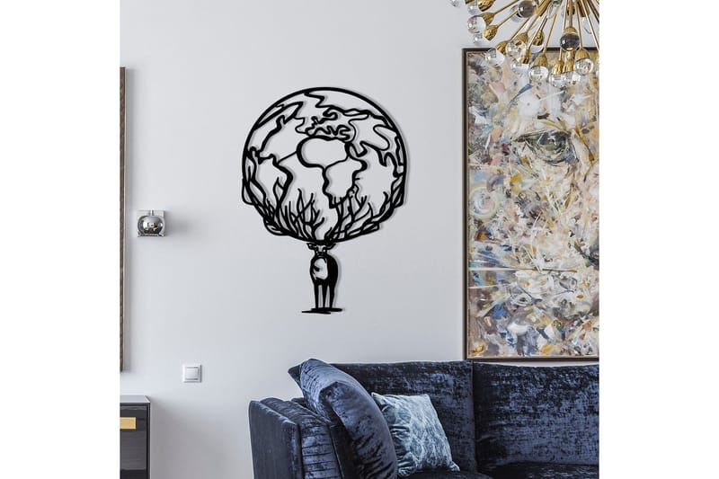 Confused Väggdekor - Svart - Inredning - Väggdekor - Skylt - Plåtskyltar