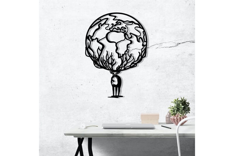 Confused Väggdekor - Svart - Inredning - Väggdekor - Skylt - Plåtskyltar