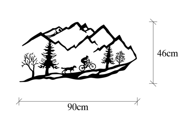 Cycling Tour Väggdekor - Svart - Inredning - Väggdekor - Skylt - Plåtskyltar