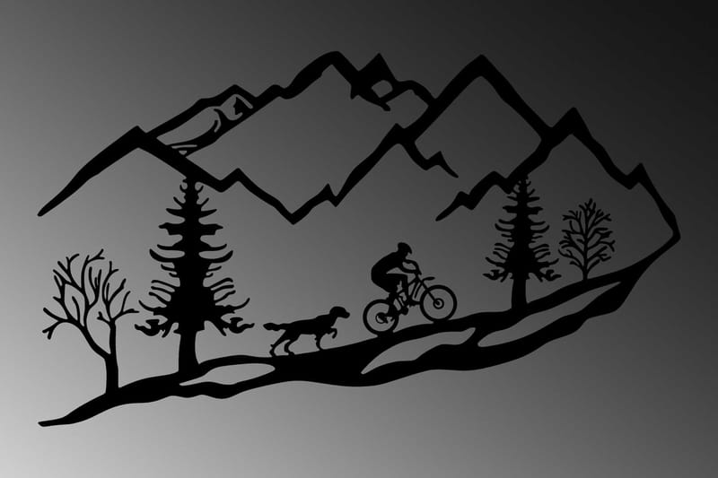 Cycling Tour Väggdekor - Svart - Inredning - Väggdekor - Skylt - Plåtskyltar