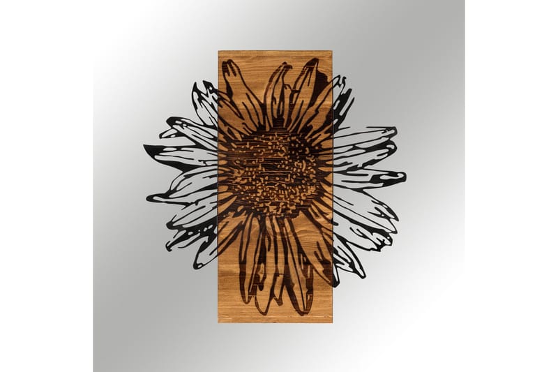 Daisy Väggdekor - Svart/Valnöt - Inredning - Väggdekor - Skylt - Plåtskyltar