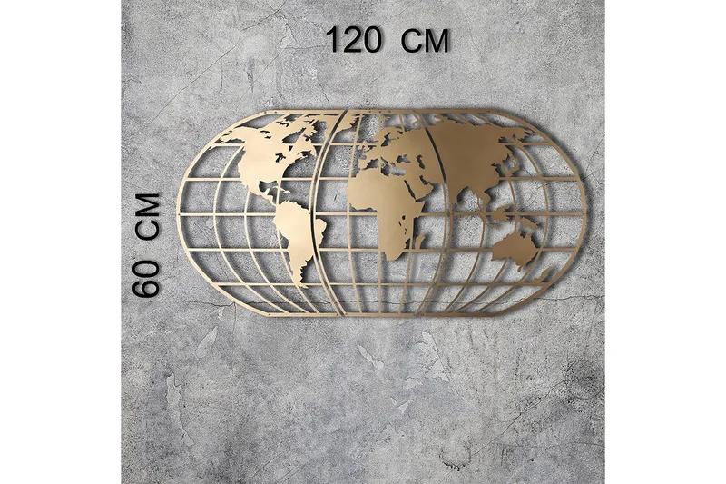 Decorative Metal Wall Accessory 60x120 - Inredning - Väggdekor - Skylt - Plåtskyltar