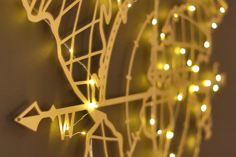 Decorative Metal Wall Accessory 65x95 - Guld - Inredning - Väggdekor - Skylt - Plåtskyltar