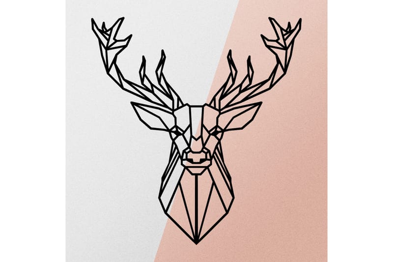 Deer 2 Väggdekor - Svart - Inredning - Väggdekor - Skylt - Plåtskyltar