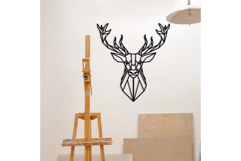 Deer 2 Väggdekor - Svart - Inredning - Väggdekor - Skylt - Plåtskyltar