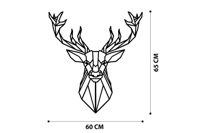 Deer 2 Väggdekor - Svart - Inredning - Väggdekor - Skylt - Plåtskyltar