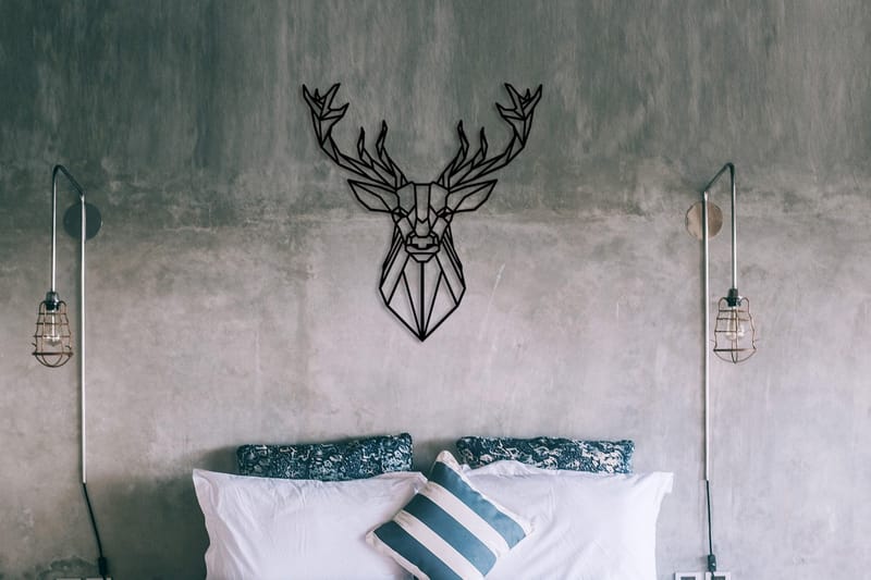 Deer 2 Väggdekor - Svart - Inredning - Väggdekor - Skylt - Plåtskyltar