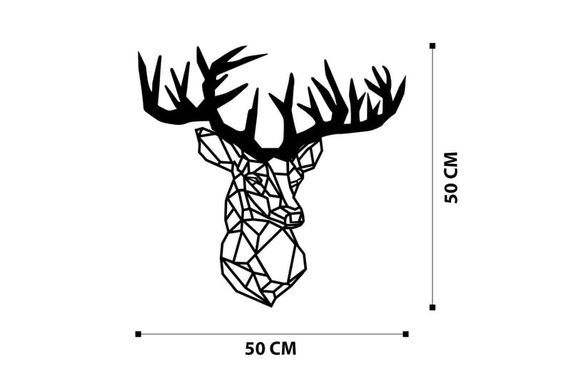 Deer Väggdekor - Svart - Inredning - Väggdekor - Skylt - Plåtskyltar