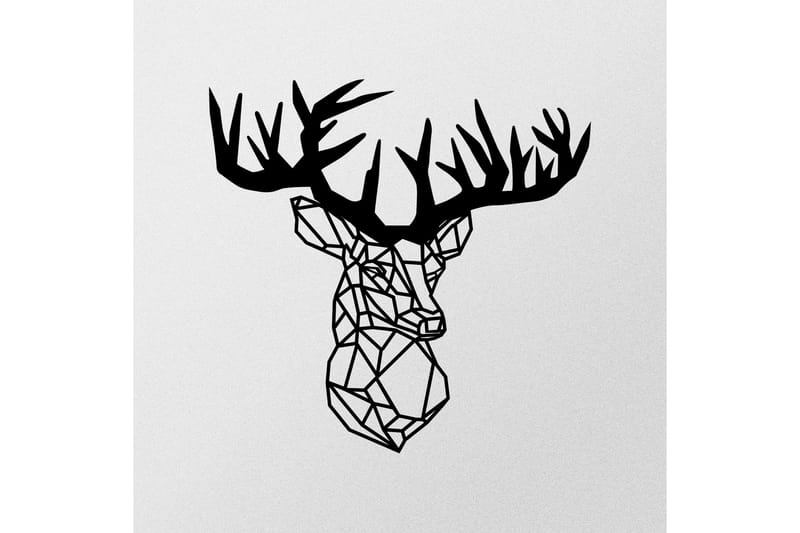 Deer Väggdekor - Svart - Plåtskyltar