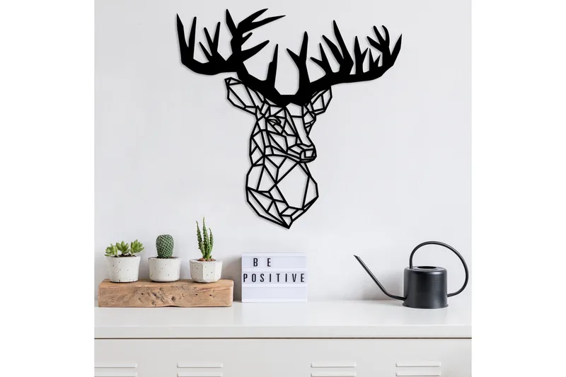Deer Väggdekor, Svart