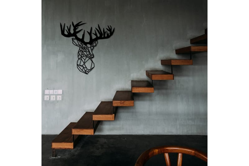 Deer Väggdekor - Svart - Inredning - Väggdekor - Skylt - Plåtskyltar