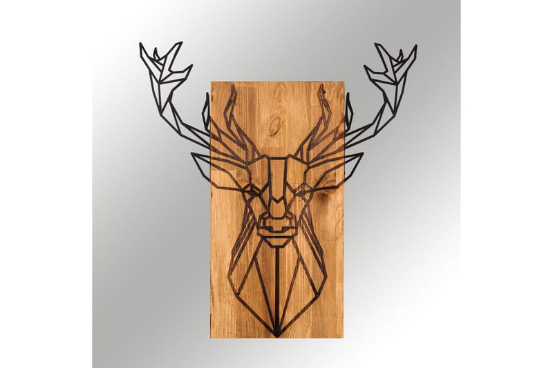 Deer Väggdekor - Svart/Valnöt - Inredning - Väggdekor - Skylt - Plåtskyltar