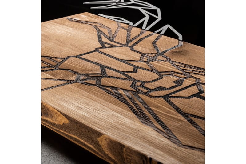 Deer Väggdekor - Svart/Valnöt - Inredning - Väggdekor - Skylt - Plåtskyltar