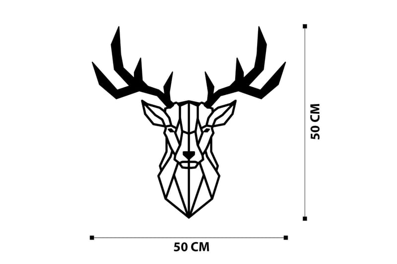 Deer2 Väggdekor - Svart - Inredning - Väggdekor - Skylt - Plåtskyltar