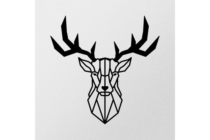 Deer2 Väggdekor - Svart - Plåtskyltar