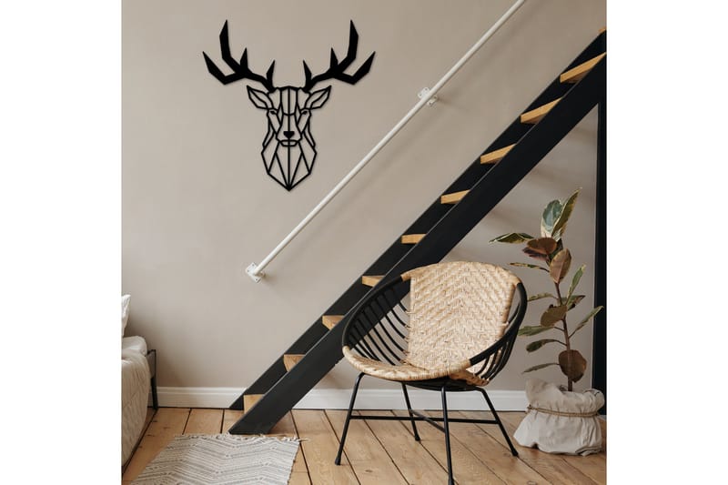 Deer2 Väggdekor - Svart - Inredning - Väggdekor - Skylt - Plåtskyltar