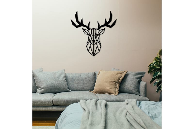 Deer2 Väggdekor - Svart - Inredning - Väggdekor - Skylt - Plåtskyltar