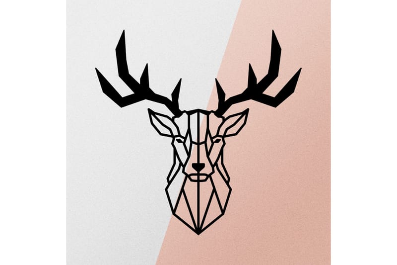Deer2 Väggdekor - Svart - Inredning - Väggdekor - Skylt - Plåtskyltar