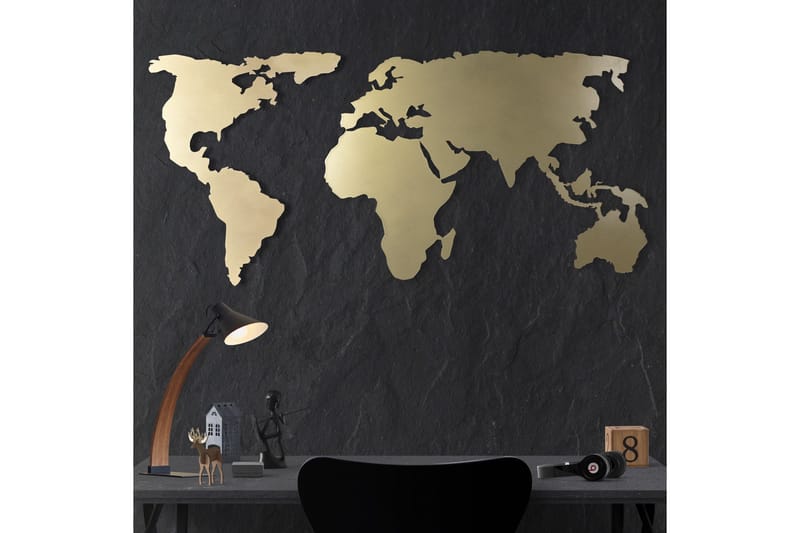 Dekorativ Väggaccessoar - Guld - Inredning - Väggdekor - Skylt - Plåtskyltar