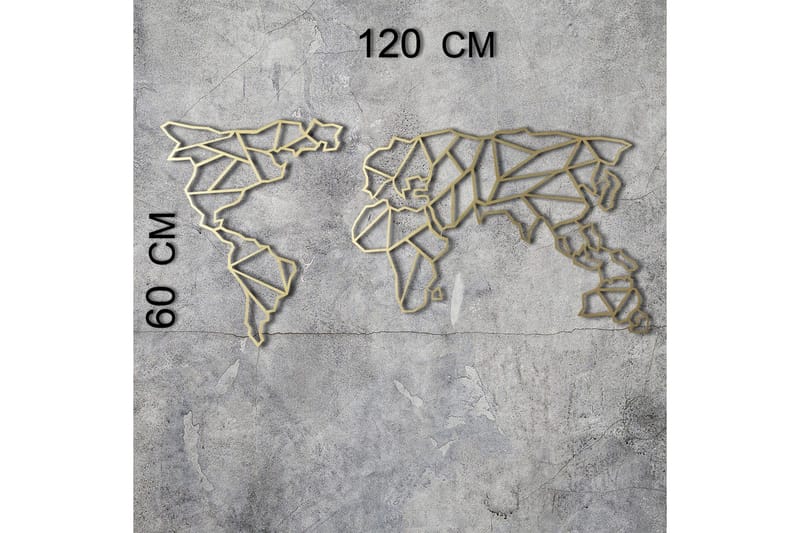 Dekorativ Väggaccessoar - Guld - Inredning - Väggdekor - Skylt - Plåtskyltar