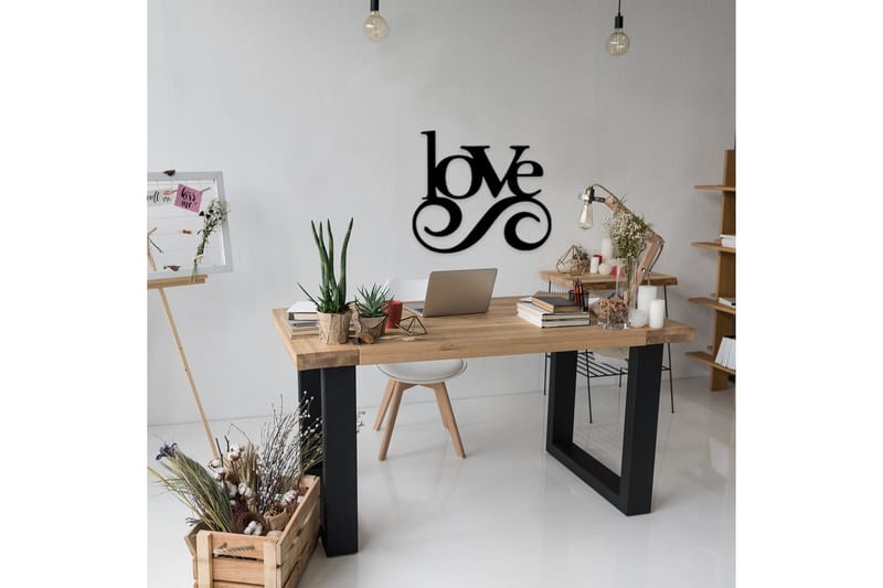 Dekorativ Väggaccessoar - Svart - Inredning - Väggdekor - Skylt - Plåtskyltar