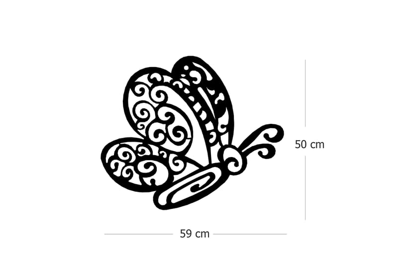 Dekorativ Väggaccessoar - Svart - Inredning - Väggdekor - Skylt - Plåtskyltar