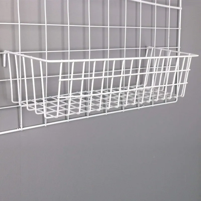 Dekorativ Väggdekor 16x38 cm - Vit - Förvaring - Småförvaring - Förvaringskorgar - Trådkorg