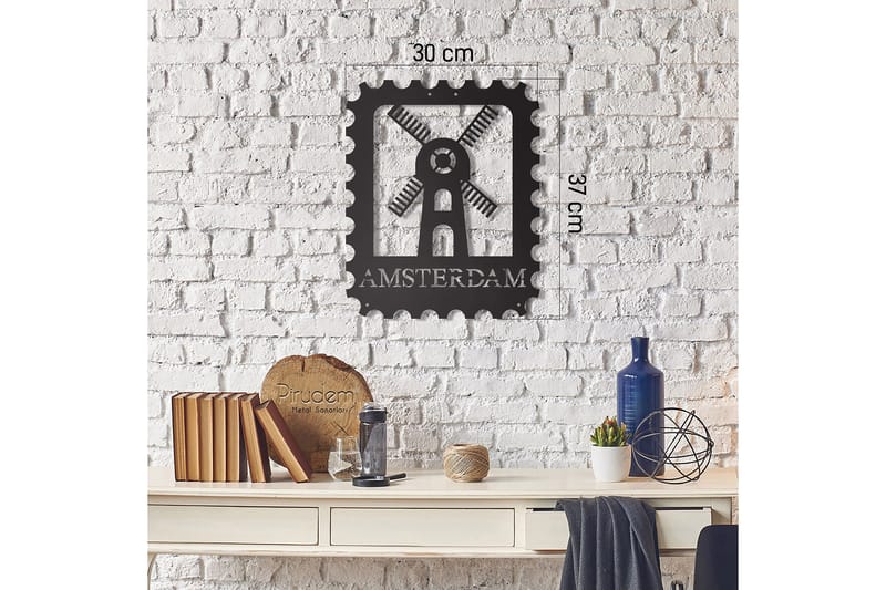 Dekorativ Väggdekor 30x37 cm - Svart - Inredning - Väggdekor - Skylt - Plåtskyltar