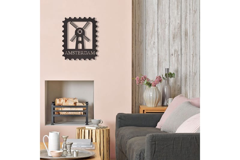 Dekorativ Väggdekor 30x37 cm - Svart - Inredning - Väggdekor - Skylt - Plåtskyltar