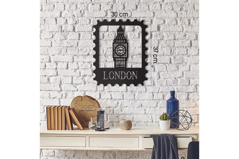 Dekorativ Väggdekor 30x37 cm - Svart - Inredning - Väggdekor - Skylt - Plåtskyltar