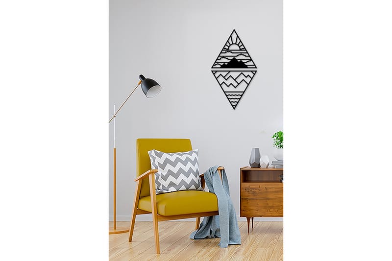 Dekorativ Väggdekor 30x70 cm - Svart - Inredning - Väggdekor - Skylt - Plåtskyltar