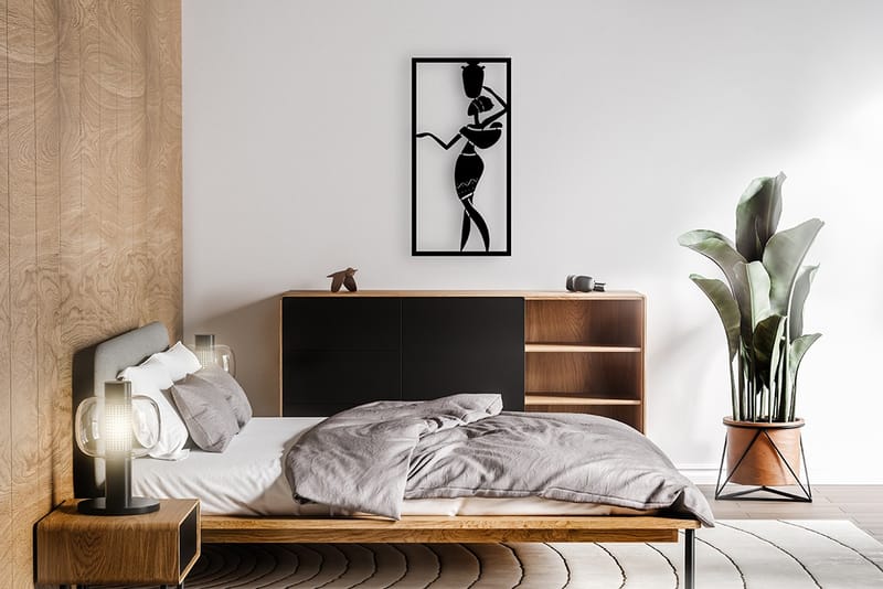 Dekorativ Väggdekor 35x70 cm - Svart - Inredning - Väggdekor - Skylt - Plåtskyltar