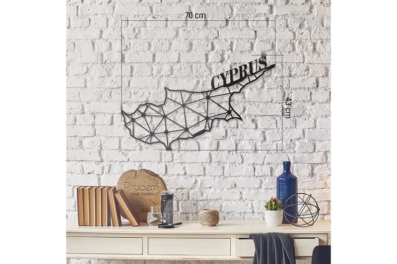 Dekorativ Väggdekor 43x70 cm - Svart - Inredning - Väggdekor - Skylt - Plåtskyltar