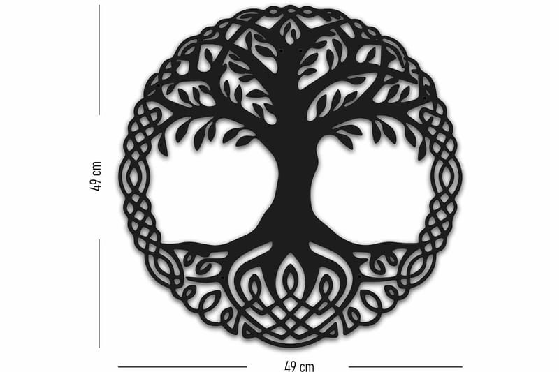 Dekorativ Väggdekor 49x49 cm - Svart - Inredning - Väggdekor - Skylt - Plåtskyltar