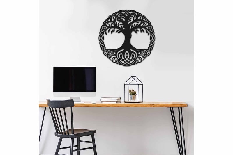 Dekorativ Väggdekor 49x49 cm - Svart - Inredning - Väggdekor - Skylt - Plåtskyltar