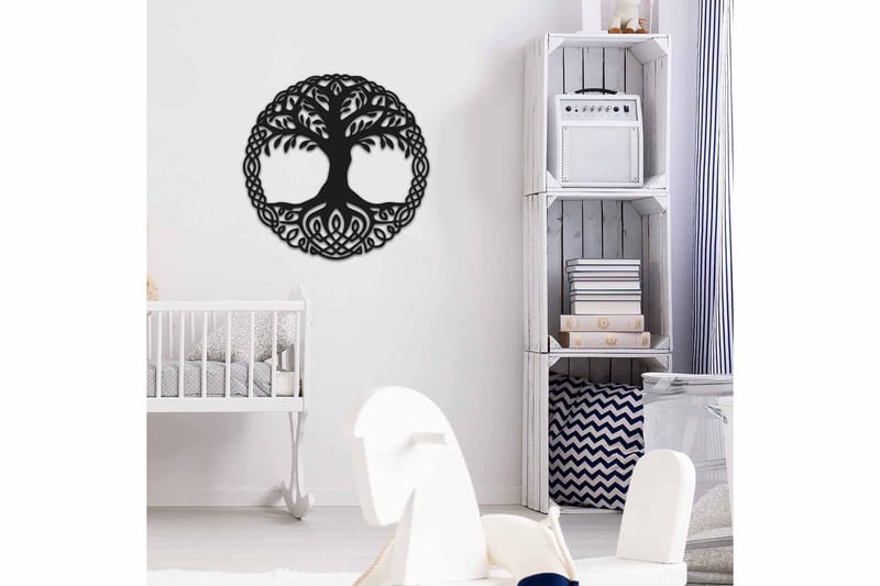 Dekorativ Väggdekor 49x49 cm - Svart - Inredning - Väggdekor - Skylt - Plåtskyltar