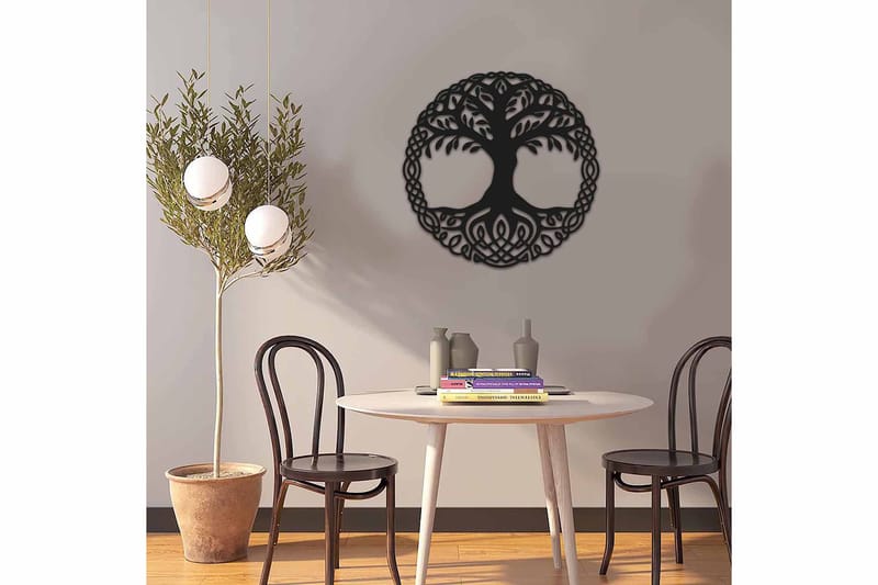 Dekorativ Väggdekor 49x49 cm - Svart - Inredning - Väggdekor - Skylt - Plåtskyltar