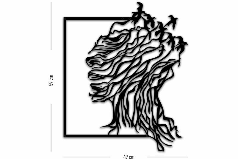 Dekorativ Väggdekor 49x59 cm - Svart - Inredning - Väggdekor - Skylt - Plåtskyltar