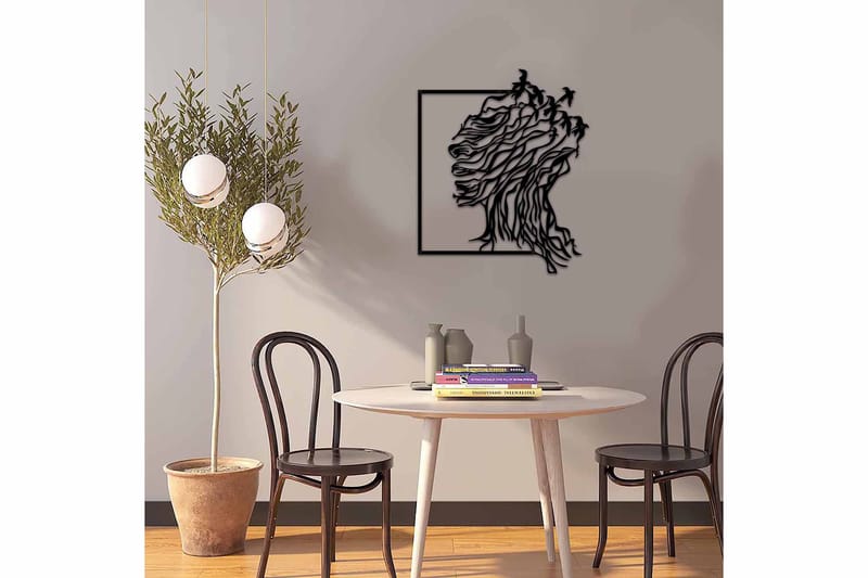 Dekorativ Väggdekor 49x59 cm - Svart - Inredning - Väggdekor - Skylt - Plåtskyltar